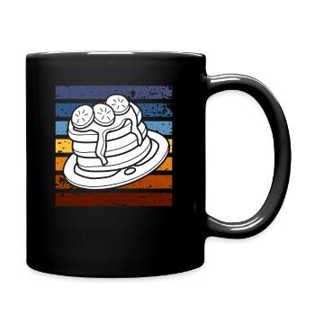 Retro Pancakes Breakfast Indulgence - Full Colour Mug - black - Right