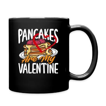 Pfannkuchen Sind Mein Valentinstag - Tasse einfarbig - Schwarz - Rechts