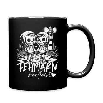 Fehmarn verliebt - Tasse einfarbig - Schwarz - Rechts