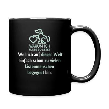 Zu viele Listenmenschen! - Tasse einfarbig - Schwarz - Rechts