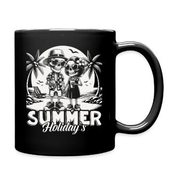 Summer Holidays - Tasse einfarbig - Schwarz - Rechts