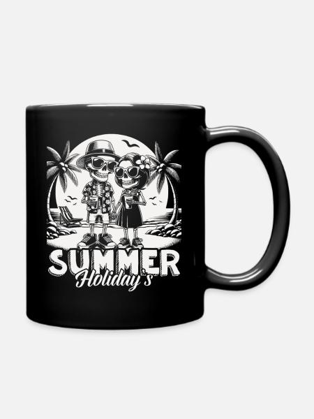 Summer Holidays - Tasse einfarbig - Schwarz