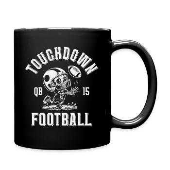 Touchdown Football - Tasse einfarbig - Schwarz - Rechts