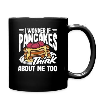 Denken Pfannkuchen Auch An Mich - Tasse einfarbig - Schwarz - Rechts