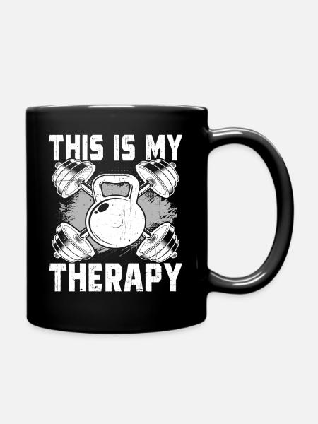 Le fitness est ma thérapie - Mug uni - noir
