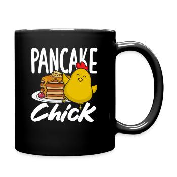 Pancake Chicks Funny Breakfast Delight - Full Colour Mug - black - Right