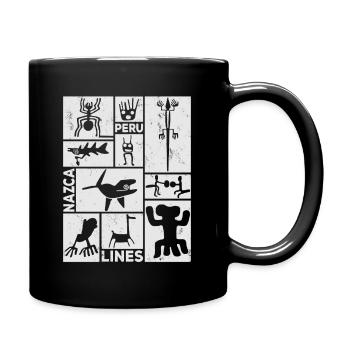 Nazca Lines | Ancient Astronaut Peru Geoglyphs - Full Colour Mug - black - Right
