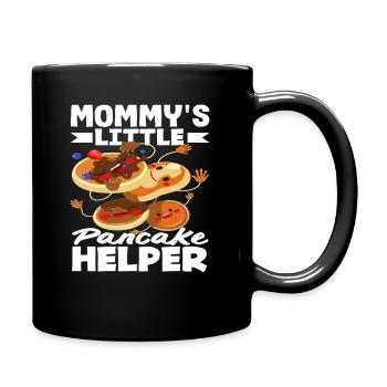 Mom's Little Pancake Helper - Full Colour Mug - black - Right