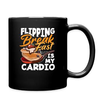 Pancake Flipping Breakfast Is My Cardio - Full Colour Mug - black - Right