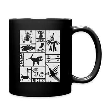 Nazca Lines | Ancient Astronaut Peru Geoglyphs - Full Colour Mug - black - Right