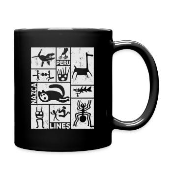 Nazca Lines | Ancient Astronaut Peru Geoglyphs - Full Colour Mug - black - Right