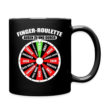 Finger roulette Eyes closed and through Mallorca Bachelor Party - Full Colour Mug - black - Right