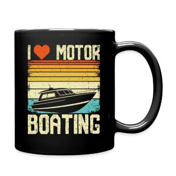 Conception rétro de conduite de bateau à moteur - Mug uni - noir - Droite