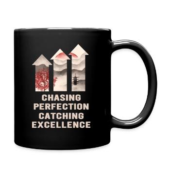 Kaizen-Mindset auf der Jagd nach Perfektion - Tasse einfarbig - Schwarz - Rechts
