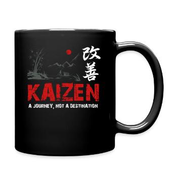 Kaizen A Journey Not A Destination - Full Colour Mug - black - Right