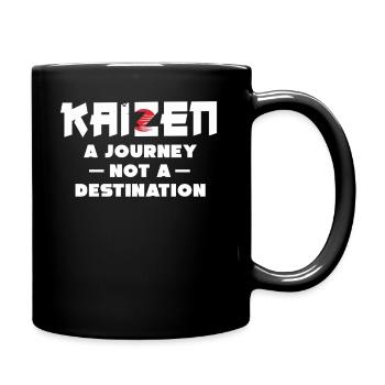 Kaizen : un voyage, pas une destination - Mug uni - noir - Droite
