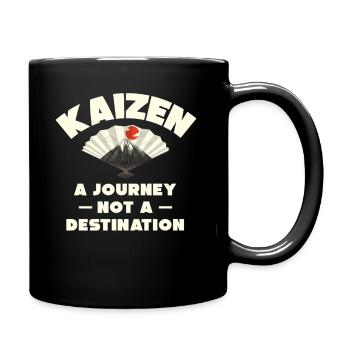 Kaizen : un voyage, pas une destination - Mug uni - noir - Droite