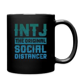 INTJ : Le distanciateur social original - Mug uni - noir - Droite