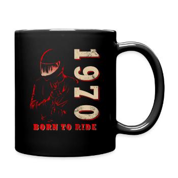 Rétro des années 1970 Moto Moto Anniversaire des années 1970 - Mug uni - noir - Droite