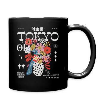 Tokyo Flower Market - Tasse einfarbig - Schwarz - Rechts
