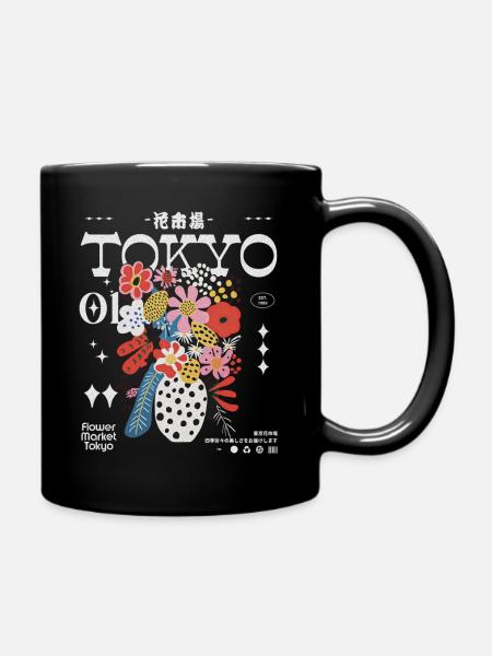 Marché aux fleurs de Tokyo - Mug uni - noir