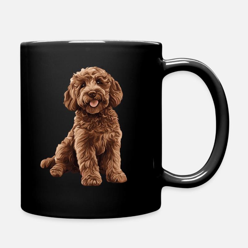 Labradoodle - Tasse einfarbig - Schwarz