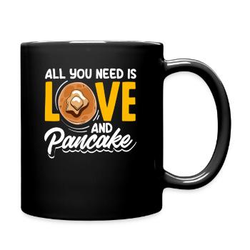 Pancakes All You Need Is Love - Full Colour Mug - black - Right