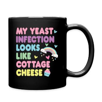 funny embarrasing inappropriate yeast infection - Full Colour Mug - black - Right