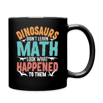 Conception de dinosaure mathématique amusante pour l’enseignant - Mug uni - noir - Droite