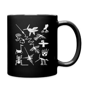Nazca Lines | Ancient Astronaut Peru Geoglyphs - Full Colour Mug - black - Right