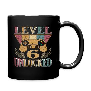 6 Jahre Geburtstagsshirt Zocker Gamer 6. - Tasse einfarbig - Schwarz - Rechts