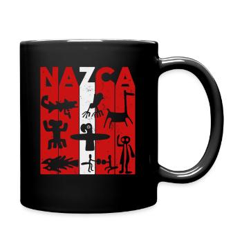 Nazca Lines | Ancient Astronaut Peru Geoglyphs - Full Colour Mug - black - Right