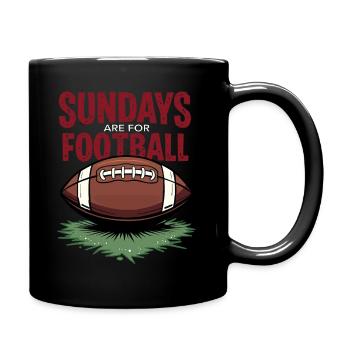 Le dimanche, c’est le football américain - Mug uni - noir - Droite