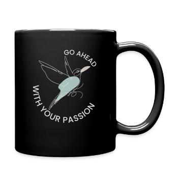 Design inspirant de colibri - Mug uni - noir - Droite