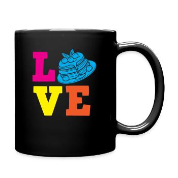 Les crêpes aiment le petit-déjeuner, un pur plaisir - Mug uni - noir - Droite