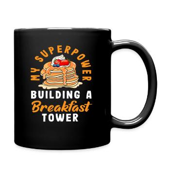 Crêpes My Superpower Breakfast Tower - Mug uni - noir - Droite