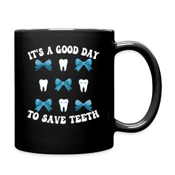 Good day to save teeth - Full Colour Mug - black - Right