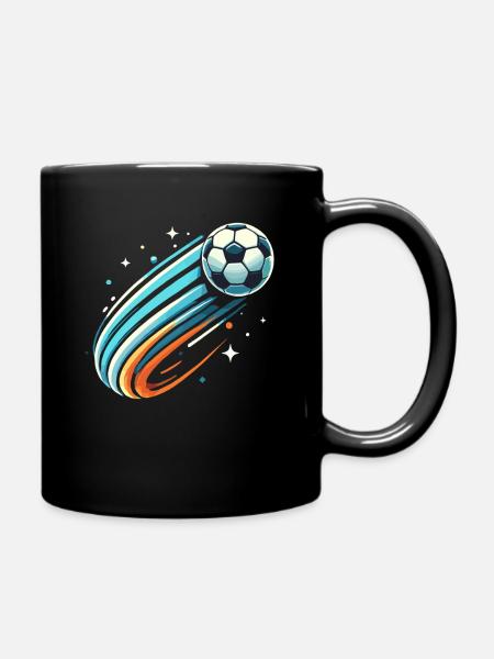 Fußball, Fußballer, Fussballspieler Junge - Tasse einfarbig - Schwarz