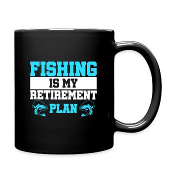 Fishing is Retirement - Full Colour Mug - black - Right