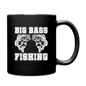 Big Bass Fishing - Full Colour Mug - black - Right