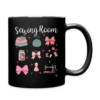 Sewing Room – Creative Sewing and Needlework - Full Colour Mug - black - Right