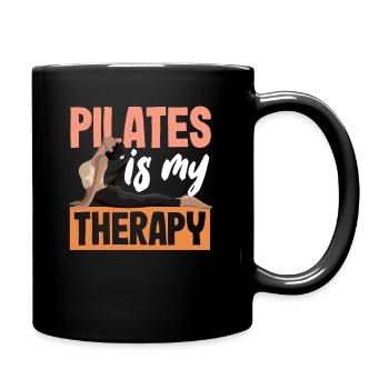 Pilates Is My Therapy Inspiration - Full Colour Mug - black - Right
