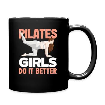 Les filles de Pilates le font mieux - Mug uni - noir - Droite