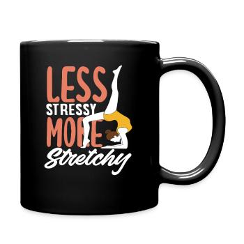Pilates: Less stress, more flexibility - Full Colour Mug - black - Right
