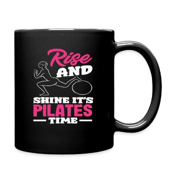 Pilates Time Get Up And Shine - Full Colour Mug - black - Right