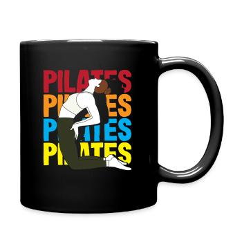 Motif coloré pour les amateurs de Pilates pour votre entraînement - Mug uni - noir - Droite