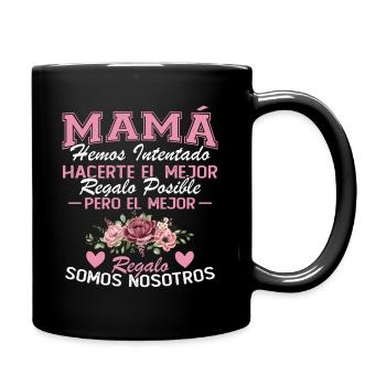 Mom but the best gift is us - Full Colour Mug - black - Right