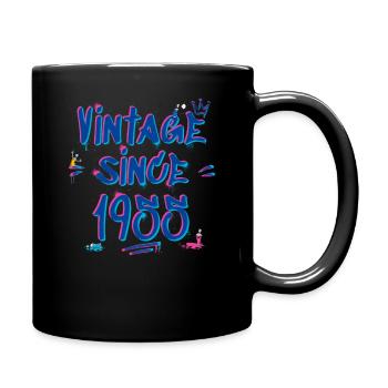 Vintage Since 1955 Graffiti Glitch 70ème anniversaire - Mug uni - noir - Droite