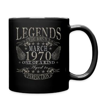 Mars 1970 Vintage 1970 Cadeau d’anniversaire Mars - Mug uni - noir - Droite