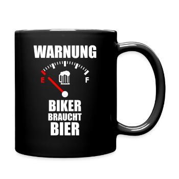 BIKER Saying Beer - Full Colour Mug - black - Right